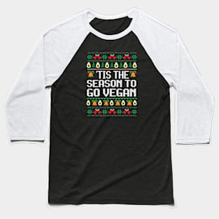 Tis the Season to Go Vegan, Vegan Christmas Gifts, 2023 Baseball T-Shirt